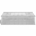 Gewächshaus Aluminium 481x250x195 cm, 12 m² Pflanzenhaus mit Polycarbonat-Platten, UV-beständig, Belüftung Fenster, wetterfest für Gemüseanbau, Tomatenhaus, Frühbeet, Outdoor Garten - Thumbnail 2