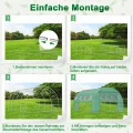 LZQ Begehbares Foliengewächshaus 3x8x2 m – Robustes Tomatenhaus mit verzinktem Stahlrahmen, Reißfester UV-Schutzfolie, Fenstern mit Insektenschutz und 2 Türen, Gewächshaustunnel für Garten & Anzucht - Thumbnail 4
