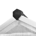 Gewächshaus Verstärkt Aluminium mit 10,53 m² Grundfläche, doppelwandige Polycarbonatplatten, UV-beständig, mit Dachfenstern und Dachrinnensystem für Garten, Outdoor, Tomaten und Gemüse - Thumbnail 4