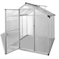 Gewächshaus Verstärkt Aluminium mit 10,53 m² Grundfläche, doppelwandige Polycarbonatplatten, UV-beständig, mit Dachfenstern und Dachrinnensystem für Garten, Outdoor, Tomaten und Gemüse - Thumbnail 10