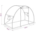 Gewächshaus 4,5 m² mit verzinktem Stahlrahmen und 170 g/m² PE-Netzgewebe, 300x150x200 cm, mit zwei Fenstern und Tür, Schutz für Pflanzen im Garten, Balkon oder Terrasse - Thumbnail 9