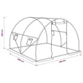 Gewächshaus 9m² 300x300x200 cm mit verzinktem Stahlrahmen und PE-Netzgewebe 170 g/m², mit 4 Fenstern und Tür für Garten, Balkon, Terrasse, Pflanzen, Gemüse und Tomaten Schutz - Thumbnail 9