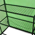 Begehbares Gewächshaus mit 4 Regalen, pulverbeschichteter Stahlrahmen, UV- und frostbeständige PVC-Abdeckung, 120x80x190 cm, Garten, Terrasse, Pflanzen und Gemüse Schutz - Thumbnail 10