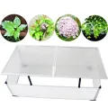 Frühbeet ohne Boden aus Polycarbonat mit 2 Deckeln, Aluminiumrahmen, 110x41x55 cm, UV-beständig und wetterfest für Garten, Balkon, Terrasse zum Schutz von Gemüse, Tomaten - Thumbnail 5
