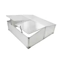 Frühbeet ohne Boden aus Polycarbonat mit 2 Deckeln, Aluminiumrahmen, 110x41x55 cm, UV-beständig und wetterfest für Garten, Balkon, Terrasse zum Schutz von Gemüse, Tomaten - Thumbnail 6
