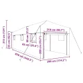 Gewächshaus mit Pop-up-Rahmen Grün 290 x 870 x 315 cm Eisen, Gartenzelt mit Fenster und Tür, Schutz für Pflanzen und Gemüse, Frühbeet für Balkon Terrasse, wetterfest und frostschutz - Thumbnail 9