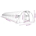 Gewächshaus mit Stahlrahmen Weiß, 54 m², 18x3x2 m, mit aufrollbarer Tür und Fenstern, PE-Folie UV-beständig, wetterfest, ideal für Gemüse, Tomaten, Überwintern und Gartenschutz - Thumbnail 9