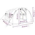 Gewächshaus mit Stahlrahmen Weiß 12 m² 4x3x2 m, PE-Abdeckung UV-beständig, mit Rolltür und 4 Fenstern für Garten Gemüse Obst Schutz, wetterfest und frostschutzfähig - Thumbnail 9