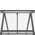 Gewächshaus Anthrazit mit Aluminium Fundamentrahmen 334x169x195 cm, UV-beständiges Polycarbonat Treibhaus für Garten, Gemüse, Pflanzen Schutz mit Tür, Lüftungsfenster - Thumbnail 7