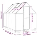 Gewächshaus mit Fundamentrahmen aus Aluminium 224x169x202cm, UV-beständige Polycarbonatplatten, 3,79 m² begehbare Anbaufläche, wetterfest und windstabil für Garten, Tomaten, Gemüse - Thumbnail 8
