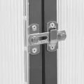 Gewächshaus mit Fundamentrahmen Anthrazit 445x169x195 cm Alu UV-beständig Polycarbonat Treibhaus mit Lüftungsfenster und Flügeltür für Garten Frühbeet Pflanzen Schutz und Überwintern - Thumbnail 6