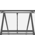 Gewächshaus mit Fundamentrahmen Anthrazit 445x169x195 cm Alu UV-beständig Polycarbonat Treibhaus mit Lüftungsfenster und Flügeltür für Garten Frühbeet Pflanzen Schutz und Überwintern - Thumbnail 7