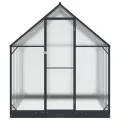 Garten Gewächshaus aus Aluminium und verzinktem Stahl Anthrazit mit Tür 183,5 x 243,5 x 207 cm wetterfest für Pflanzenhaus, Tomatenhaus, Gemüseanbau im Outdoor Garten, Balkon oder Terrasse - Thumbnail 3
