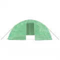 Gewächshaus mit Stahlrahmen Grün 20 m² 5x4x2,3 m, witterungsbeständig mit PE-Folie, aufrollbare Tür und Fenster, ideal zum Schutz von Pflanzen - Thumbnail 3