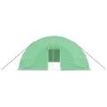 Gewächshaus mit Stahlrahmen und PE-Folie Grün 48 m² 8x6x2,85 m für Garten, Frühbeet, Anzucht und Pflanzenschutz mit Fenster, Tür, witterungsbeständig - Thumbnail 3