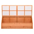 Frühbeet Holz 180x57x62 cm mit Polycarbonat PC-Platten, wetterfestes Pflanzenhaus für Gemüseanbau und Pflanzenschutz im Garten, Balkon oder Terrasse, geeignet als Anzuchthaus und Gewächshaus - Thumbnail 8
