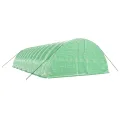 Gewächshaus mit Stahlrahmen grün 72 m² 12x6x2,85 m, wetterfestes Treibhaus mit PE-Folie, Tür und Fenster, ideal für Garten, Outdoor Pflanzenschutz, Gemüse und Tomaten Überwinterung - Thumbnail 2