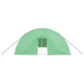 Gewächshaus mit Stahlrahmen grün 72 m² 12x6x2,85 m, wetterfestes Treibhaus mit PE-Folie, Tür und Fenster, ideal für Garten, Outdoor Pflanzenschutz, Gemüse und Tomaten Überwinterung - Thumbnail 3