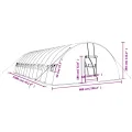Gewächshaus mit Stahlrahmen grün 72 m² 12x6x2,85 m, wetterfestes Treibhaus mit PE-Folie, Tür und Fenster, ideal für Garten, Outdoor Pflanzenschutz, Gemüse und Tomaten Überwinterung - Thumbnail 9