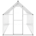 Gewächshaus mit Fundamentrahmen Aluminium 445x169x195 cm Treibhaus mit Polycarbonat Platten wetterfest mit Lüftungsfenster und Tür für Garten Gemüse Pflanzen Schutz Outdoor - Thumbnail 2