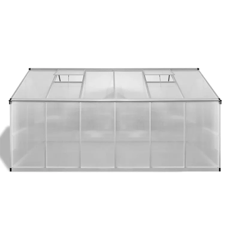 Gewächshaus Aluminium mit Fundament 9,025 m², wetterfestes Treibhaus mit UV-beständigen Polycarbonat-Platten, Pflanzenhaus für Gemüseanbau, Frühbeet, Balkon und Terrasse – Bild 3