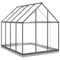 Gewächshaus mit Fundamentrahmen Anthrazit 224x169x202 cm Alu gewächshaus treibhaus tomatenhaus pflanzenhaus glashaus anzuchthaus gemüseanbau wetterfest balkon terrasse outdoor winterfest - Thumbnail 4