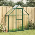 Gewächshaus mit Fundamentrahmen aus Aluminium 169x58x195 cm grün, UV-beständiges Pflanzenhaus mit Polycarbonat Platten, Wetterfestes Treibhaus für Garten, Balkon, Terrasse - Thumbnail 1