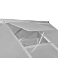 Gewächshaus Aluminium mit 10,53 m² Grundfläche, UV-beständig, wärmeisolierend, mit Polycarbonatplatten, Dachfenstern und Dachrinnensystem für Garten, Balkon, Terrasse - Thumbnail 5