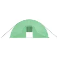 Gewächshaus mit Stahlrahmen Grün 96 m² 16x6x2,85 m, wetterfestes Treibhaus mit PE-Folie, aufrollbare Türen und Fenster für Schutz von Pflanzen, Gemüse, Tomaten und Garten - Thumbnail 3