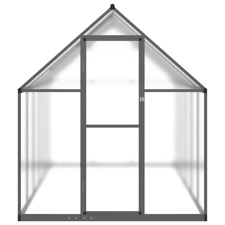 Alu-Gewächshaus mit Fundamentrahmen Anthrazit 334 x 169 x 195 cm – Bild 3