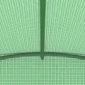 Gewächshaus 6,86 m² mit verzinktem Stahlrahmen und 140 g/m² PE-Netzgewebe grün 3,43x2x2 m mit 6 Fenstern und Tür für Garten, Balkon, Terrasse, Pflanzenhaus, Tomatenhaus, Frühbeet - Thumbnail 6