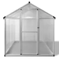 Gehärtetes Aluminium Gewächshaus 3,46 m² mit UV-beständigen Polycarbonatplatten, Lüftung, Dachrinnensystem, stabil für Garten, Balkon, Terrasse, Winterfest und begehbar - Thumbnail 8