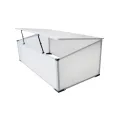 Frühbeet ohne Boden Polycarbonat mit 2 Deckeln Aluminiumrahmen 110x41x55 cm wetterfest UV-beständig für Gemüseanbau Pflanzenhaus Garten Balkon Terrasse Outdoor - Thumbnail 3