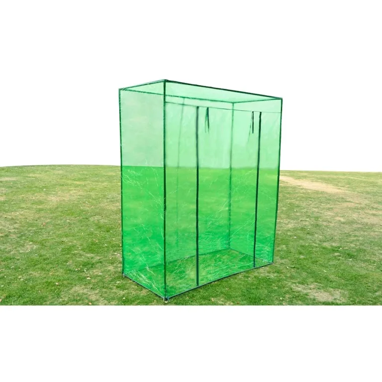 Gewächshaus Stahlrahmen PVC mit reißfester grüner Abdeckung 170x80x200 cm, freistehendes Treibhaus für Pflanzenhaus, Frühbeet und Tomatenhaus, ideal für Garten, Balkon, Terrasse – Bild 1