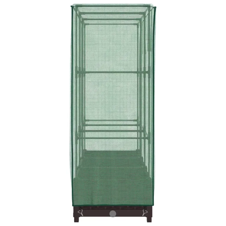 Hochbeet mit Gewächshaus-Aufsatz 120x40x123 cm, Frühbeet mit Reißverschluss aus Polypropylen und Eisenrohr-Rahmen, wasserfeste Polyethylen-Abdeckung, Rattan-Optik für Garten, – Bild 5