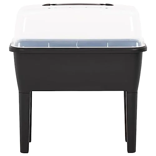 Hochbeet 77x38,7x82 cm PP, 52 Liter Pflanzbeet mit Deckel, Blumenbeet erhöht Balkon, Frühbeet aus Polypropylen UV- und frostbeständig, Stecksystem einfach montieren – Bild 10
