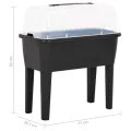 Hochbeet 77x38,7x82 cm PP, 52 Liter Pflanzbeet mit Deckel, Blumenbeet erhöht Balkon, Frühbeet aus Polypropylen UV- und frostbeständig, Stecksystem einfach montieren - Thumbnail 9