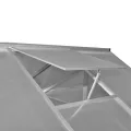 Gewächshaus Aluminium 3,46 m² mit doppelwandigen Polycarbonatplatten, UV-beständig und wärmeisolierend, robuste Aluminiumkonstruktion, Dachrinnensystem und Lüftung, einfacher - Thumbnail 6