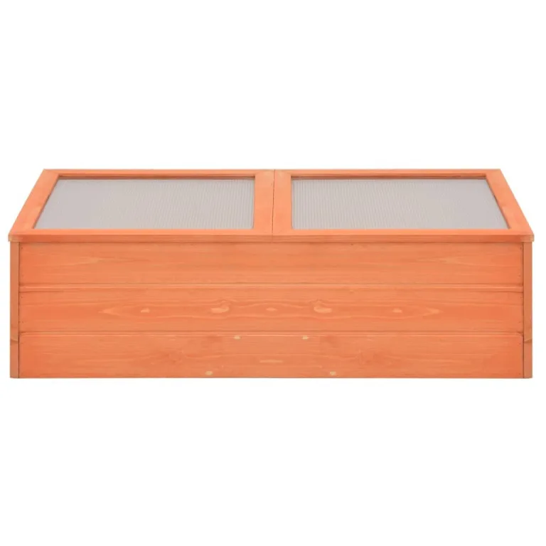 Pflanzenhaus aus Holz mit PC-Platte, 180x57x62 cm Frühbeet Gewächshaus für Kräuter, Gemüse und Blumen, Scharnierdeckel für einfaches Gießen, Robustes Holzgewächshaus für den – Bild 7