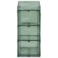 3-stufiges Mini-Gewächshaus 69x49x125 cm mit Stahlrohrrahmen, Polyethylen-Außenhülle und Rolltür mit Reißverschluss für einfachen Zugang und Belüftung, ideal für Topfpflanzen - Thumbnail 5