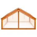 Holz-Gewächshaus aus massivem Tannenholz, 114x80x50 cm, Frühbeet mit Klappdeckel für Pflanzen, Gemüse, Kräuter und Blumen, braun - Thumbnail 4