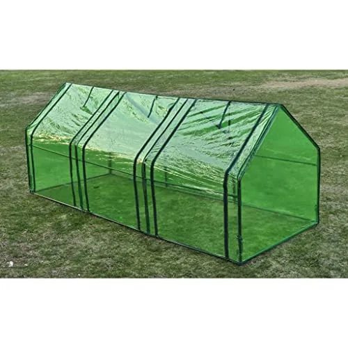 Gewächshaus mit 3 Türen, Treibhaus Folientunnel, Tomatenhaus 240 x 90 x 90 cm, Frühbeet für Anzucht und Überwinterung, Frostschutz für Garten Balkon Terrasse Beet – Bild 5