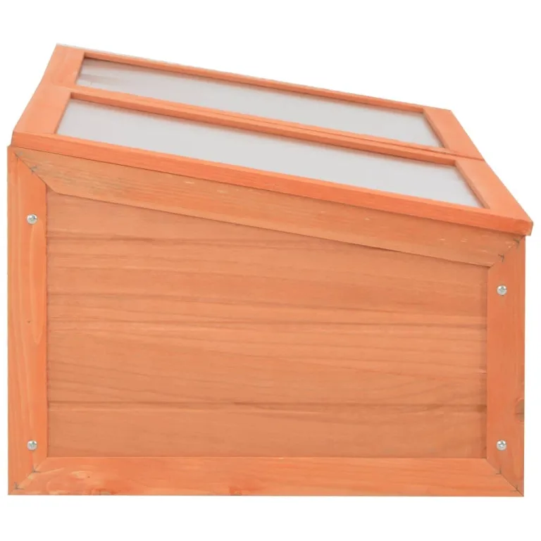 Frühbeet Holz 100 x 50 x 34 cm mit PC-Platten, Gewächshaus für Balkon und Terrasse, Treibhaus für Anzucht, Frostschutz, Überwinterung, Gemüse, Kräuter und Setzlinge – Bild 4