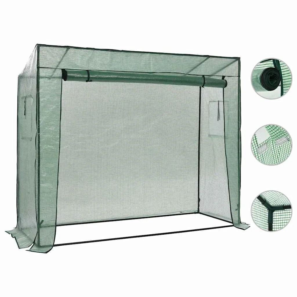 Begehbares Gewächshaus 200 x 80 x 173 cm, Treibhaus mit pulverbeschichtetem Rahmen, UV-geschützter Folie, Rolltür, Fenster, Lüftung, für Tomatenhaus, Frühbeet, Garten und Balkon - Bild 1