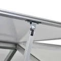 Gewächshaus 7.55 m² inkl. Grundrahmen – Robustes Aluminium-Gewächshaus mit 3,8 mm Polycarbonat, wärmeisolierend (-20 °C bis 70 °C), für Garten & Pflanzenzucht - Thumbnail 5