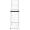 Gewächshaus 169 x 58 x 195 cm – lüftbares Alu-Gewächshaus mit eingebauter Regenrinne und 6 cm Fundamentprofil, silbern/transparent, für Pflanzenschutz im Garten - Thumbnail 4
