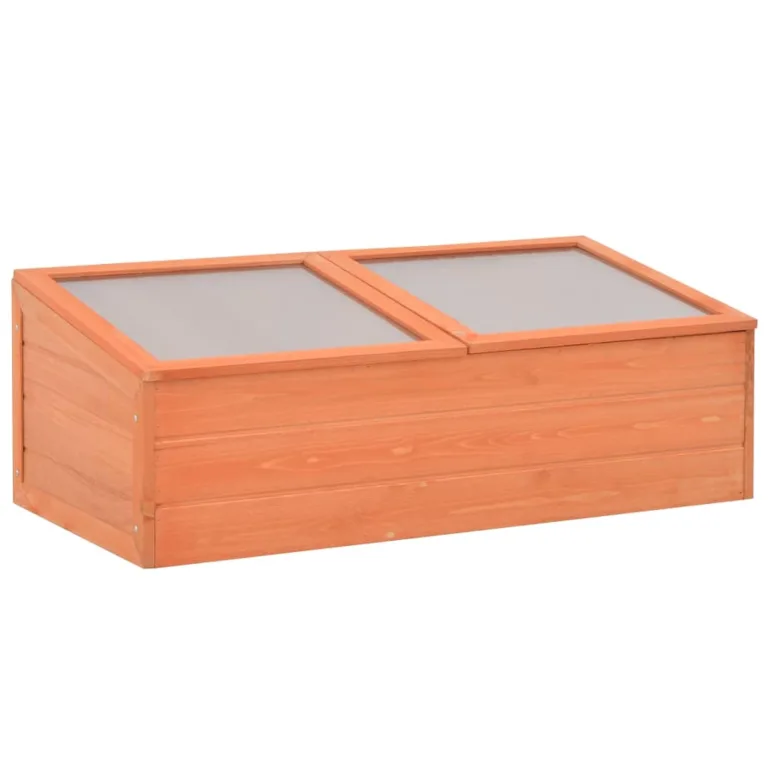 Frühbeet Holz 180x57x62 cm – Gewächshaus mit 8 witterungsbeständigen PC-Platten, offener Unterseite und wasserfestem Holzrahmen für Kräuter, Gemüse & Setzlinge im Garten – Bild 6