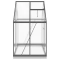 Gewächshaus mit Fundamentrahmen Anthrazit, Aluminium und 4 mm Polycarbonat, 169 x 114 x 202 cm, UV-beständig, mit Dachrinne, Lüftungsfenster für Garten Balkon Terrasse - Thumbnail 3