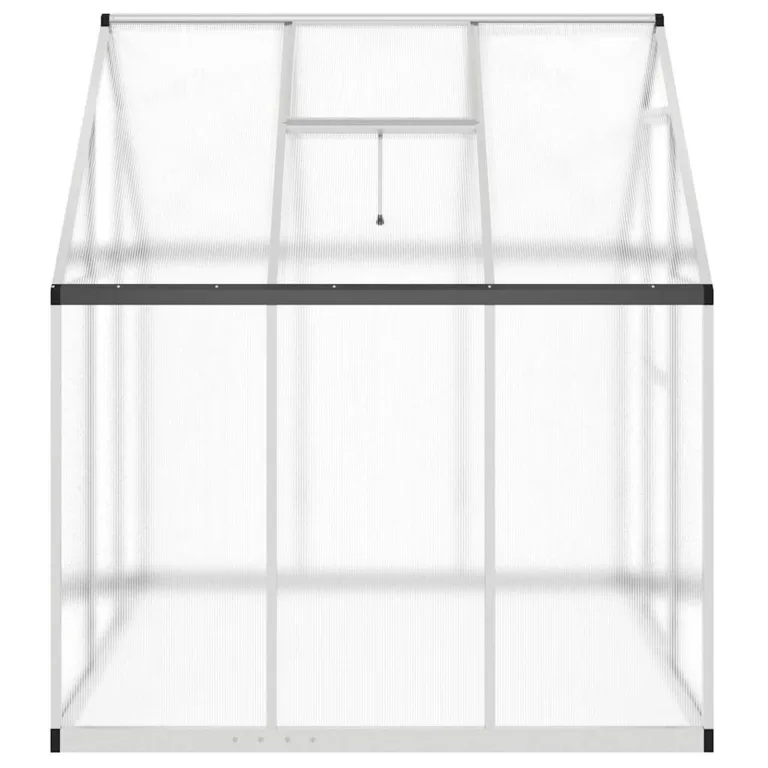 Gewächshaus Alu 169x169x195 cm – witterungsbeständig, mit eingebauten Regenrinnen & 5-Fach verstellbarem Lüftungsfenster, für Pflanzenzucht im Garten – Bild 4