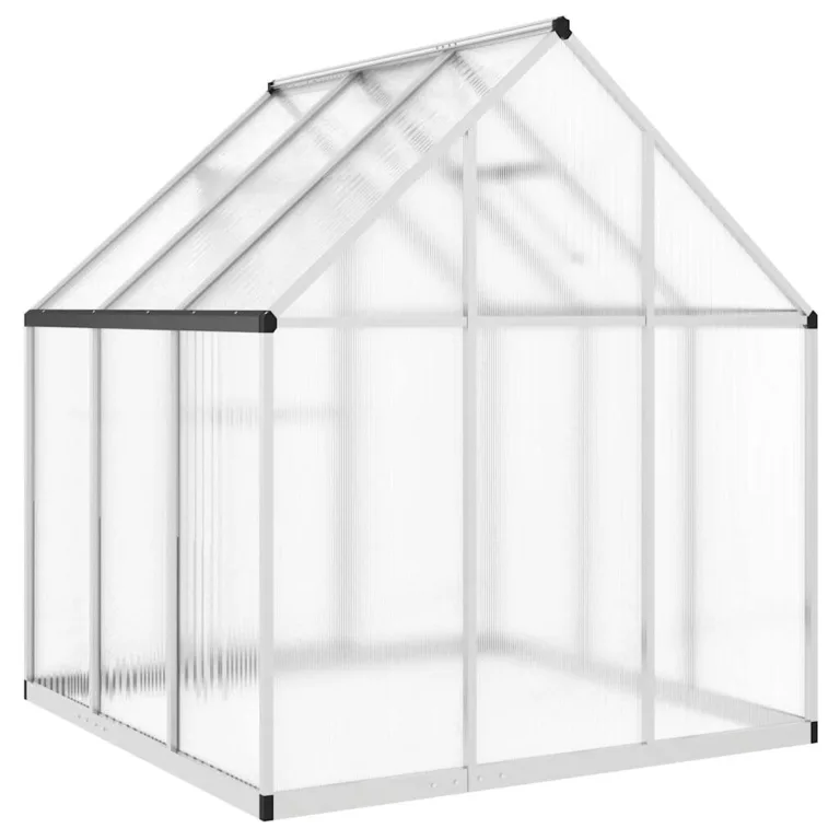 Gewächshaus Alu 169x169x195 cm – witterungsbeständig, mit eingebauten Regenrinnen & 5-Fach verstellbarem Lüftungsfenster, für Pflanzenzucht im Garten – Bild 5